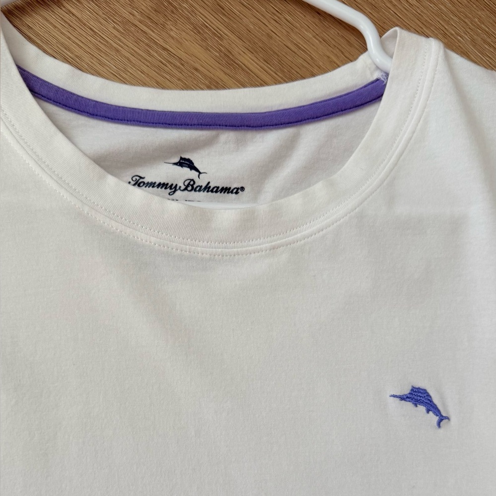 Tommy Bahama White and Purple Shirt